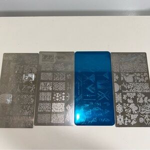 Lot of 4 - Silver Stamping Plates Set
